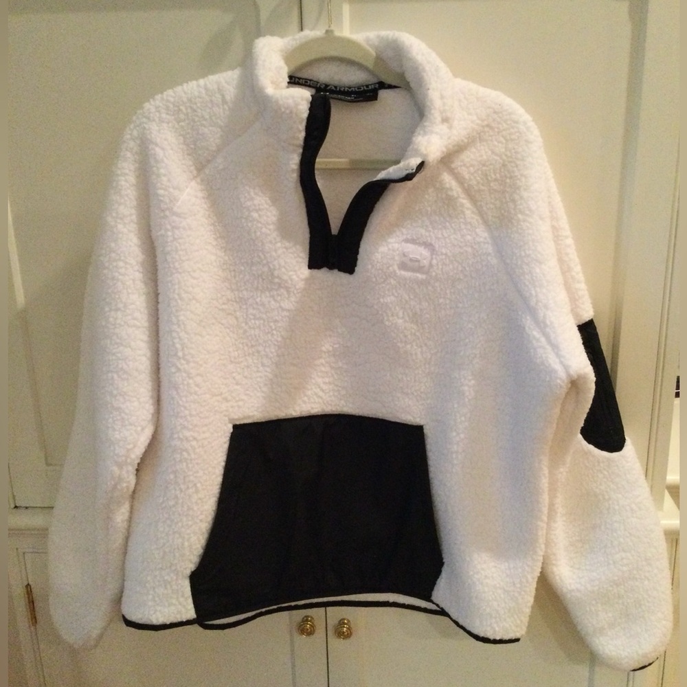 Under Armour Sherpa Pullover Jacket (Women's X-Large) White